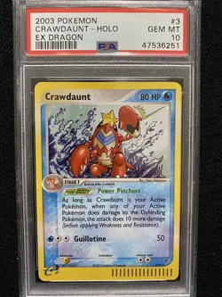 2003 Pokemon EX Dragon Crawdaunt Holo 3/97 PSA 10 Gem Mint - Image 1