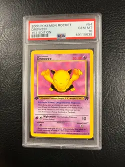2000 Pokemon Rocket #54 - Drowzee - GEM Mint - 1st Edition - PSA 10! - Image 2