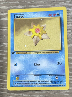 Staryu 65/102 1st Edition Base Set NM DUTCH Pokemon Free Ship - Image 1
