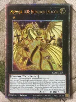 YuGiOh NUMBER 100: NUMERON DRAGON Quarter Century Secret Rare RA01-EN039 - Image 2