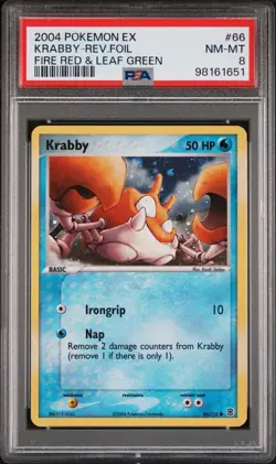 Pokemon Card Reverse Holo Krabby 66/112 PSA 8 NM-MT ex Fire Red Leaf Green - Image 3