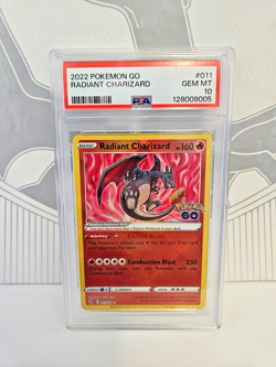 PSA 10 Radiant Charizard 011/078 Pokemon Go Holo Gem Mint Card 2022 - Image 1