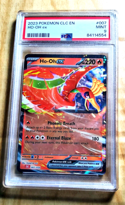 2023 Pokemon CLC EN HO-OH EX #007 Holo Trading Card Game Classic PSA 9 Mint - Image 1