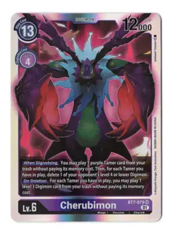 Digimon Card - (NM) Cherubimon BT7-079 Super Rare Foil - Bandai - Image 1