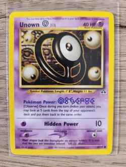 Unown O - Neo Discovery Set - 69/75 - Common - Pokemon Card - Unlimited LP-NM - Image 1