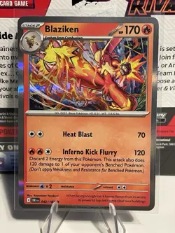 Blaziken 042/182 Rare Holo Card Destined Rivals DRI Pokemon TCG NM - Image 1