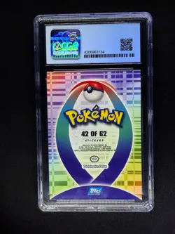 2001 Pokemon TV Animation Johto Series 1 Sticker Card #203 Girafarig CGC 8.5 - Image 2