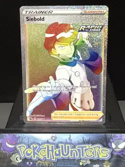 Pokemon Card Siebold 221/198 Chilling Reign Full Art Hyper Rare Light Play - Image 1