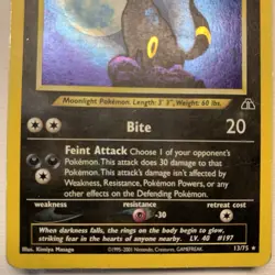 Pokemon TCG Umbreon Neo Discovery Holo Rare Card 13/75 - Image 2