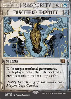 Fractured Identity Borderless Regular - Breaking News MTG-NM - Image 1