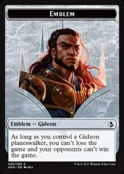 1 x Emblem - Gideon - Amonkhet - Light Play - MTG - Image 1