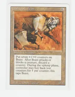 Magic the Gathering ~ MTG ~ 1x Clockwork Beast ~ LP ~ REVISED - Image 1