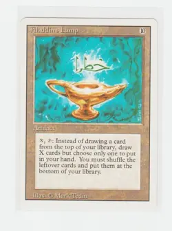 Magic the Gathering ~ MTG ~ 1x Aladdin's Lamp ~ LP ~ REVISED - Image 1