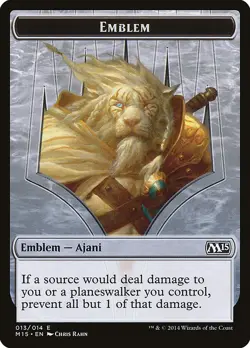 Core Set 2015 Ajani Steadfast Emblem MTG Magic the Gathering NM - Image 1