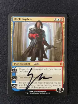 MtG Dack Fayden Conspiracy Regular Signed/Autographed LP Lightly Played - Image 1