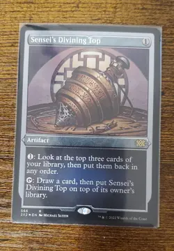 IN HAND MTG Double Masters 2022 Sensei's Divining Top (Foil Etched) NM - Image 1