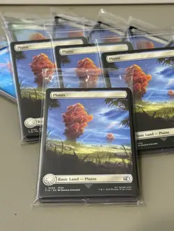 7x NON-Foil Sealed Full Art Land Pack from MTG Final Fantasy Gift Bundle - Image 1