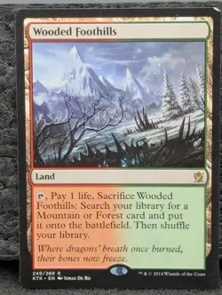 MP - Wooded Foothills - Khans of Tarkir - Magic The Gathering - Moderately Play - Image 1