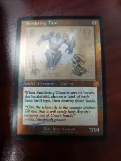 Sundering Titan (Schematic) The Brothers' War: Retro Frame Artifacts Foil - Image 1