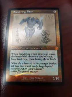 Sundering Titan (Schematic) The Brothers' War: Retro Frame Artifacts Foil - Image 2