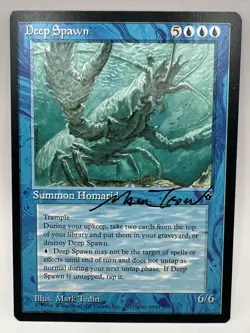 MTG - Fallen Empires - Deep Spawn - NM - Signed by Mark Tedin - Image 1