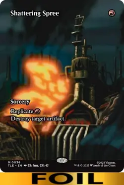 1x - Shattering Spree - FOIL BORDERLESS #36 - Avatar: Eternal - NM MTG - Image 1