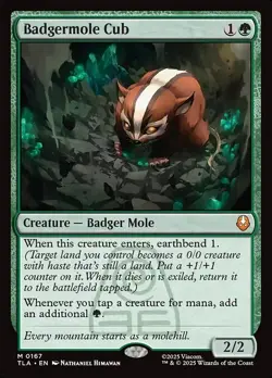 Magic The Gathering Badgermole Cub #167 Regular Avatar MTG NM - Image 1