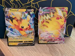 Pokemon TCG SWSH 285 & 286 Pikachu V & Vmax Set of 2 NM/LP - Image 1