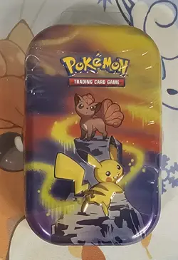 Pokemon TCG Kanto Power Mini Tin With Pikachu & Vulpix- 2 Packs- Factory Sealed - Image 1