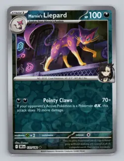 Marnie's Liepard 131/182 Reverse Holo Destined Rivals DRI Pokemon Scarlet Violet - Image 1