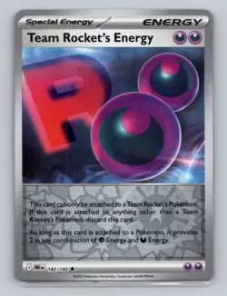 Team Rocket's Energy Reverse Holo Destined Rivals DRI Pokemon Scarlet Violet - Image 1