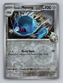 Steven's Metang 144/182 Reverse Holo Destined Rivals DRI Pokemon Scarlet Violet - Image 1