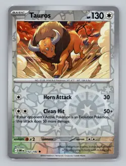 Tauros 152/182 Reverse Holo Destined Rivals DRI Pokemon Scarlet & Violet - Image 1