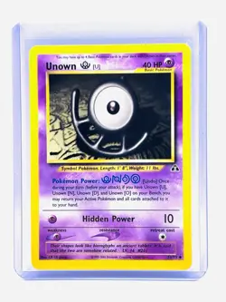 Pokemon TCG Unown [U] 51/75 Neo Discovery Unlimited LP - Image 1