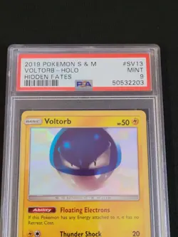 2019 Pokemon Voltorb Holo Sun & Moon Hidden Fates #SV13 PSA 9 MINT - Image 3