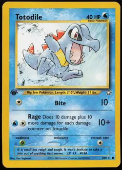 Totodile [1st Edition] #80 Neo Genesis Pokemon Card - Image 1