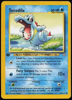 Totodile [1st Edition] #81 Neo Genesis Pokemon Card - Image 1