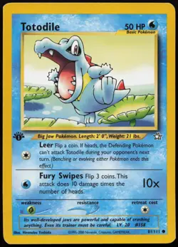 Totodile [1st Edition] #81 Neo Genesis Pokemon Card - Image 1