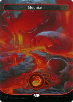 Mountain (#489) - Galaxy Foil Extended Art Unfinity NM MTG - Image 1
