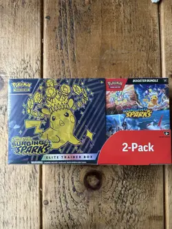 Pokemon TCG Surging Sparks Costco 2 Pack ETB & Booster Bundle Sealed Brand New - Image 1