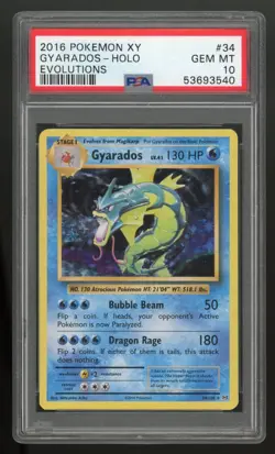 PSA 10 - Gyarados #34 Pokemon XY Evolutions - Holo - Image 1