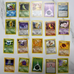 Lot of 20 Pokemon Cards Base Set including Pidgeotto 28/130 - Image 1