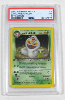 2000 Pokemon Rocket DARK ARBOK HOLO 1st Edition2/82 PSA 7 NM SWIRL - Image 1