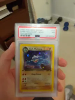 2000 Pokemon Rocket 10 Dark Machamp Holo 1st Edition PSA 7 Near Mint NM WOTC 1ED - Image 1