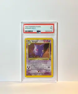 1999 Gengar Fossil Unlimited Holo 5/62 PSA 7 NM Pokemon Card - Image 1