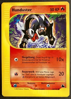 💥 Pokemon Skyridge * Hunduster * 66/144 Deutsch 💥 Excellent ! - Image 1