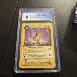 CGC 9 MINT Dark Jolteon Team Rocket 1st Edition 38/82 Pokemon Card - Image 1