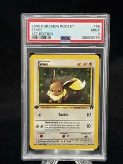 Eevee #55 1st Edition Team Rocket 2000 Pokemon PSA 9 ? - Image 1