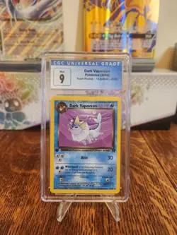 CGC 9 MINT Dark Vaporeon Team Rocket 1st Edition 45/82 Pokemon Card psa - Image 2