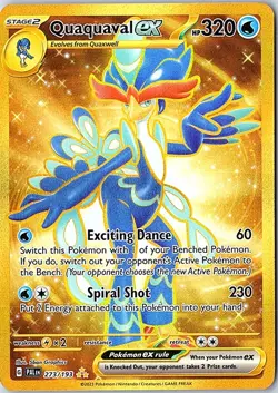 Quaquaval ex Hyper Rare SV02: Paldea Evolved 273/193 LP Pokemon - Image 1